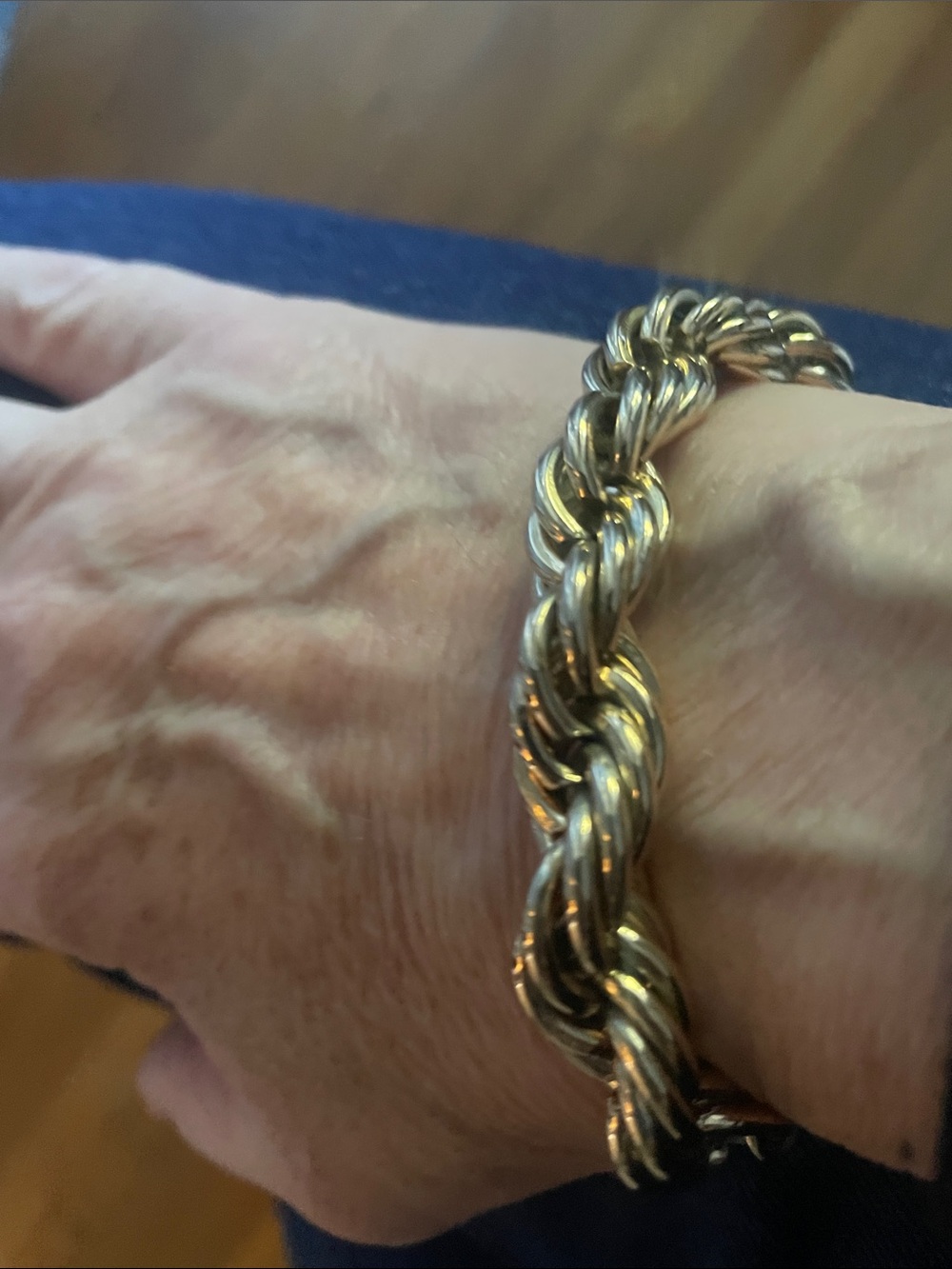 Classic Twisted Rope Bracelet - Gold Tone